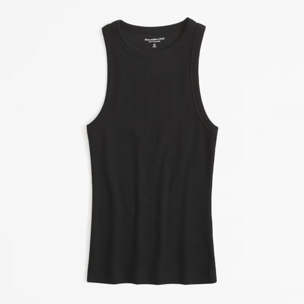 Abercrombie Essential Tuckable High-Neck Rib Tank Size L Women